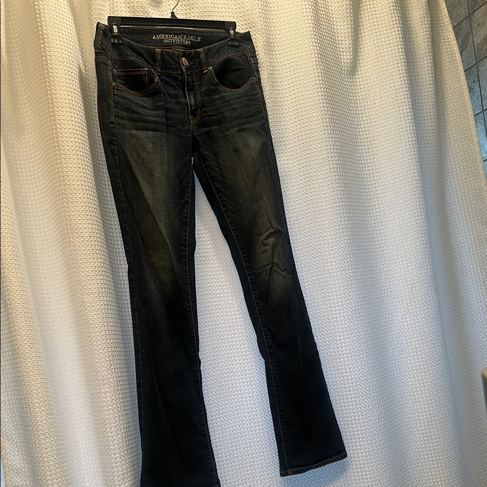 American Eagle Outfitters Women's Dark Blue Boot Cut Jeans
